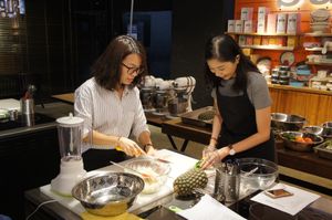 Participants at the raw vegan workshop at Raw Vegan Workshop - Eating Thai & Spice of India in Kuala Lumpur