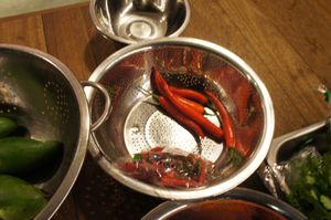 Ingredients for the raw vegan thai dishes at the workshop  at Raw Vegan Workshop - Eating Thai & Spice of India in Kuala Lumpur