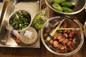 Ingredients for the raw vegan thai dishes at the workshop  at Raw Vegan Workshop - Eating Thai & Spice of India in Kuala Lumpur