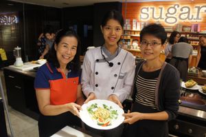 Green Mango Salad (raw vegan) made by the participants at Raw Vegan Workshop - Eating Thai & Spice of India in Kuala Lumpur