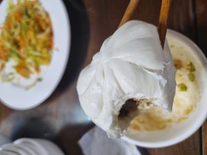 Yummy vegan steamed dumplings at Huong Sen in Ha Giang