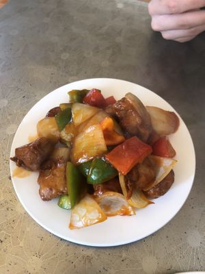 sweet and sour chicken  at Huong Sen in Ha Giang