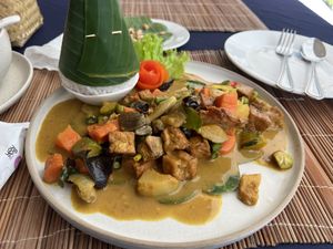 Tofu curry   at Bamboo Tree Lao Cooking School and Restaurant in Luang Prabang