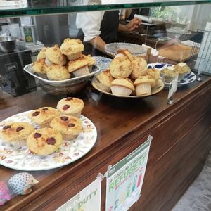 Freshly baked mufin at NY Muffin in Tokyo