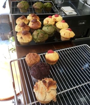 Fresh from the oven at NY Muffin in Tokyo