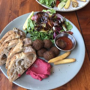 Falafel plate  at Cafe Vege Bakery in Gyeongju