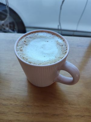 Soy latte #Veganuary at Cafe Vege Bakery in Gyeongju