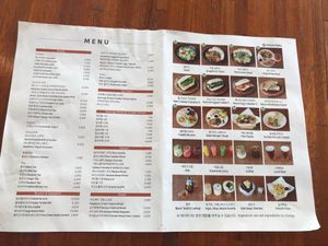 menu at Cafe Vege Bakery in Gyeongju