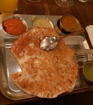 We could clearly not wait to eat! at The South Indian - Vesterbrogade in Copenhagen