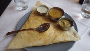 Masala dosa at The South Indian - Vesterbrogade in Copenhagen