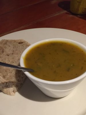 Vegan Pumpkin Bisque at Horn O Plenty in Bedford