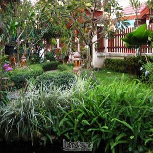 The restaurant courtyard. You feel like you're in the jungle, or almost. at Blue Diamond in Chiang Mai