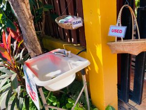 Great hand washing facilities at Blue Diamond in Chiang Mai