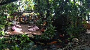 Outdoor seating at Blue Diamond in Chiang Mai