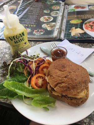 vegan sandwich #2 with cheese at Blue Diamond in Chiang Mai