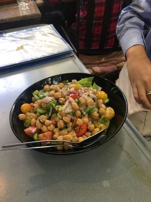 chickpea salad at Blue Diamond in Chiang Mai