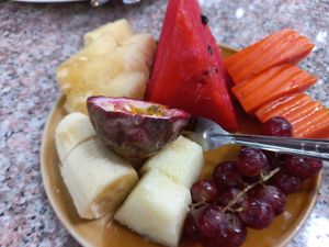 Fruit that comes with breakfast at Blue Diamond in Chiang Mai