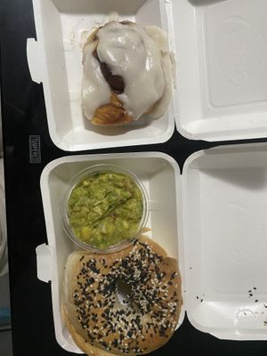 Bagel and cinnamon roll  at Blue Diamond in Chiang Mai