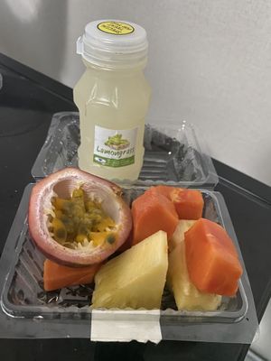 Free fruit salad and juice   at Blue Diamond in Chiang Mai