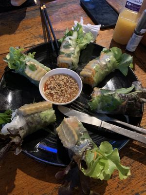 Spring rolls  at Blue Diamond in Chiang Mai