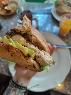 Vegan sandwich at Blue Diamond in Chiang Mai