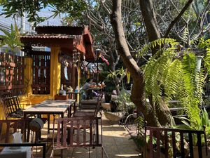 Seating in garden  #Veganuary at Blue Diamond in Chiang Mai