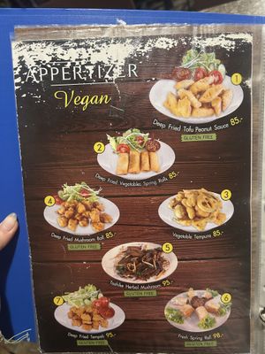 Menu  at Blue Diamond in Chiang Mai