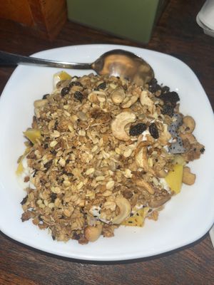 Muesli bowl with fruit and yoghurt  at Blue Diamond in Chiang Mai