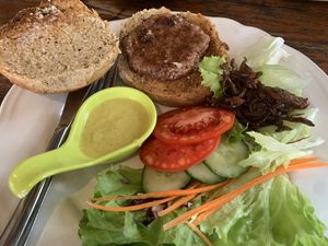 Vegan burger   at Blue Diamond in Chiang Mai