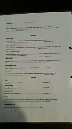 page 1 of 3 at Mangla's Spice of Life in Cardiff