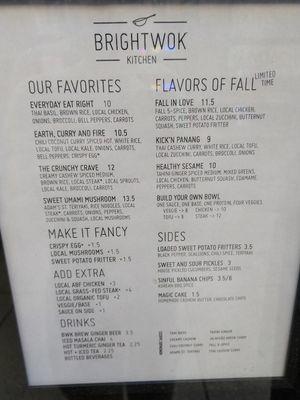 Menu at Brightwok Kitchen - The Loop in Chicago