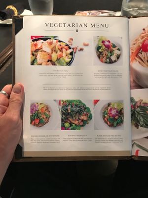 The vegetarian menu.  at Noi Thai in Honolulu