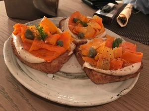 Carrot sandwiches  at Mandala in Belgrade