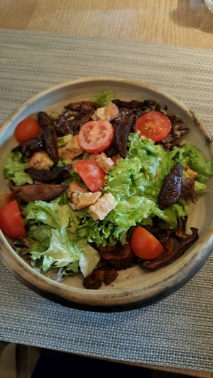 vegan Cesare salade  at Mandala in Belgrade