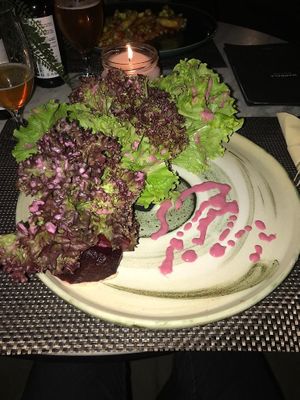 Beetroot starter at Mandala in Belgrade