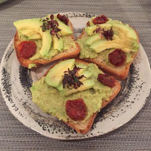 Avocado tartine at Mandala in Belgrade