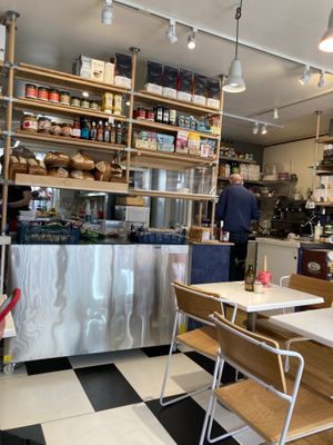 Serving, coffee mmm bread mmmmmm area, plus they sell lots of Vegan items (if we lived nearer might always be at this place) at Bailgate Deli in Lincoln
