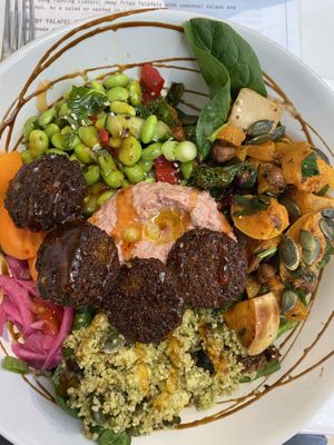 Wonderful falafel salad!  at Bailgate Deli in Lincoln