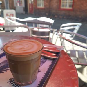 Great spot for people watching at Bailgate Deli in Lincoln