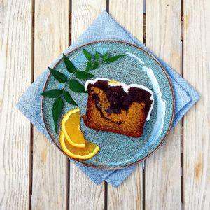 Marbled Butternut Squash and Orange Cake. at Bailgate Deli in Lincoln