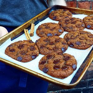 Vegan chocolate and cinnamon Cookies at Bailgate Deli in Lincoln