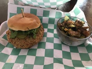 Chickenburger ;) at Morels Cafe in Louisville