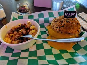 The Farby and a side of Mac & Cheese at Morels Cafe in Louisville