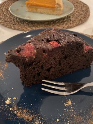 Torta cioccolato e lamponi  at ErbOsteria in Trieste