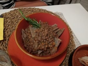 Blecs con ragù di lenticchie at ErbOsteria in Trieste