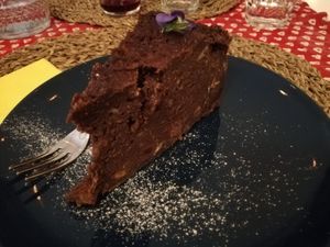 Vegan cake at ErbOsteria in Trieste