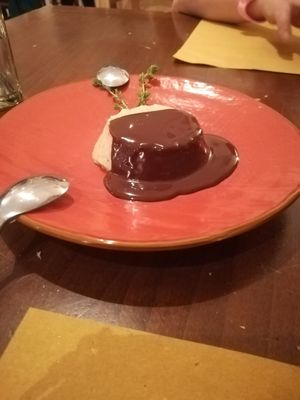 Panna cotta al cioccolato at ErbOsteria in Trieste