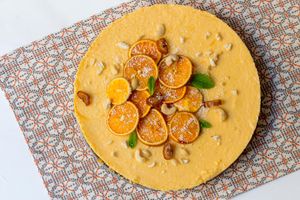 Vegan and gluten free Orange cake. at Siete Semillas in Malaga