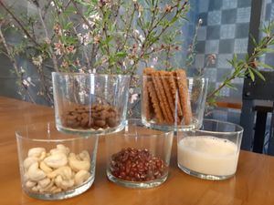 Ingredientes for our new dessert!!! at Siete Semillas in Malaga