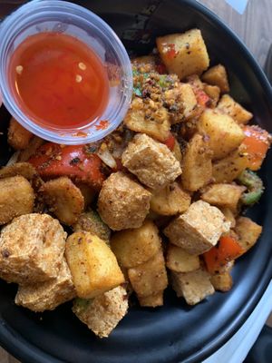 Vegan spice bag with sweet chilli saucee  at Camile in Blanchardstown